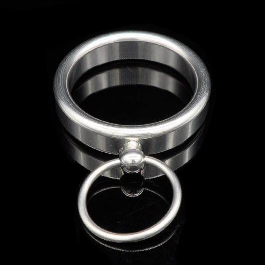 Stainless Steel Scrotum Stretcher with Ring - BallbustingToys.com