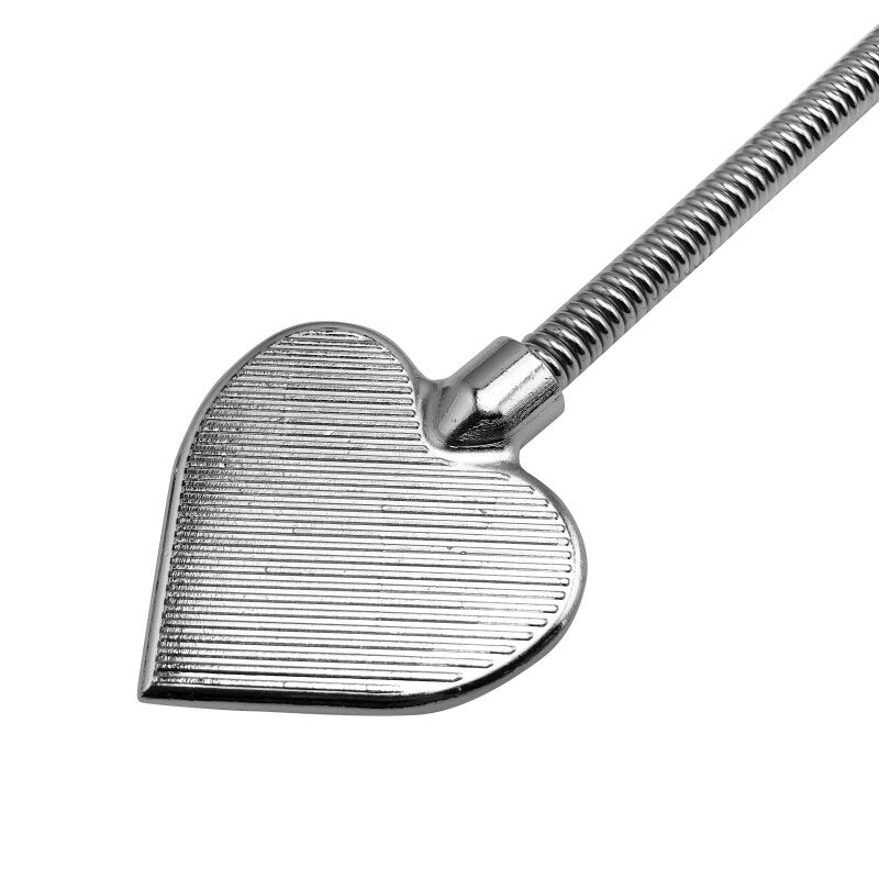 Heart Shaped Stainless Steel Spiked Crop - BallbustingToys.com