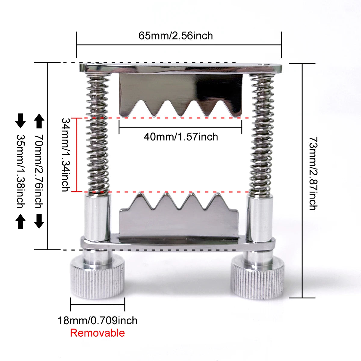 Adjustable Metal Testicle Crushing Guillotine Clip