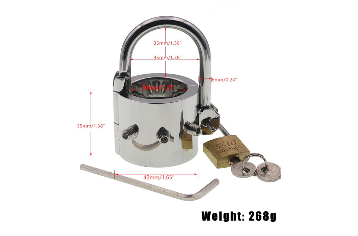 Heavy Spiked Locking Testicle Stretcher