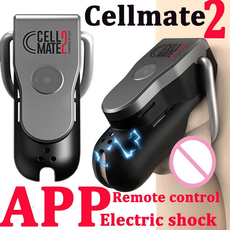 QIUI Cellmate 2 App Controlled Male Chastity Device with Electric Shock - BallbustingToys.com