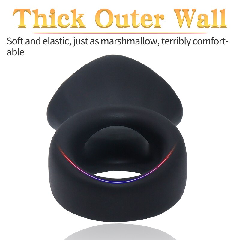 Soft Silicone Penis and Testicle Ring - BallbustingToys.com