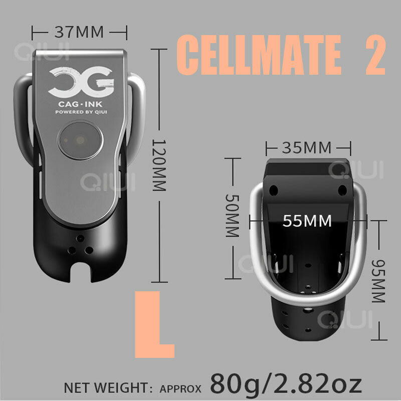 QIUI Cellmate 2 App Controlled Male Chastity Device with Electric Shock - BallbustingToys.com