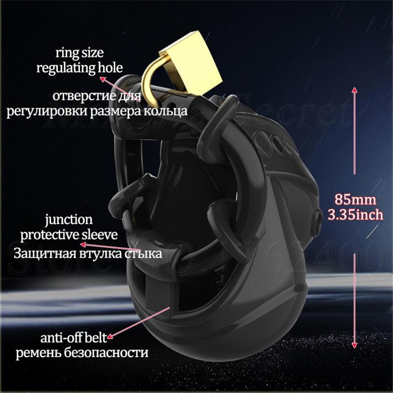 Fully Restrained Silicone Cock and Ball Chastity Cage