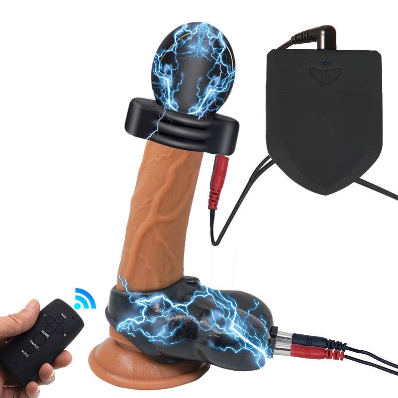 Remote Electroplay Toy for Testicle and Cock Torture