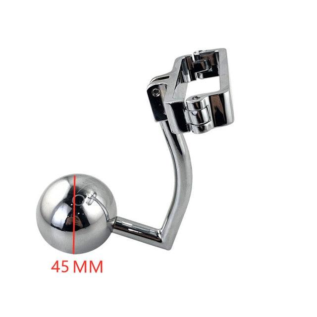 Stainless Steel Scrotum Clamp with Anal Butt Plug