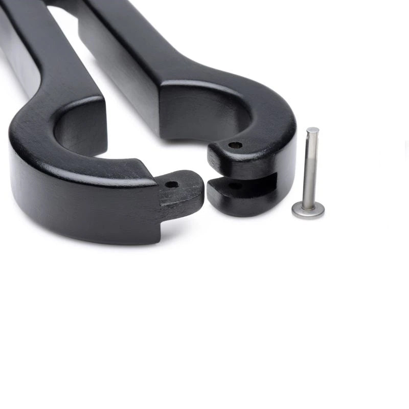 Wooden Lockable Testicle Handcuff Humbler