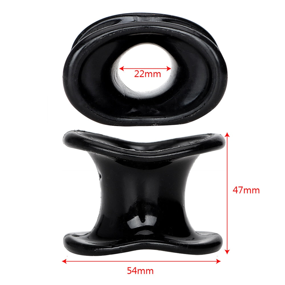 BDSM Silicone Scrotum Stretcher