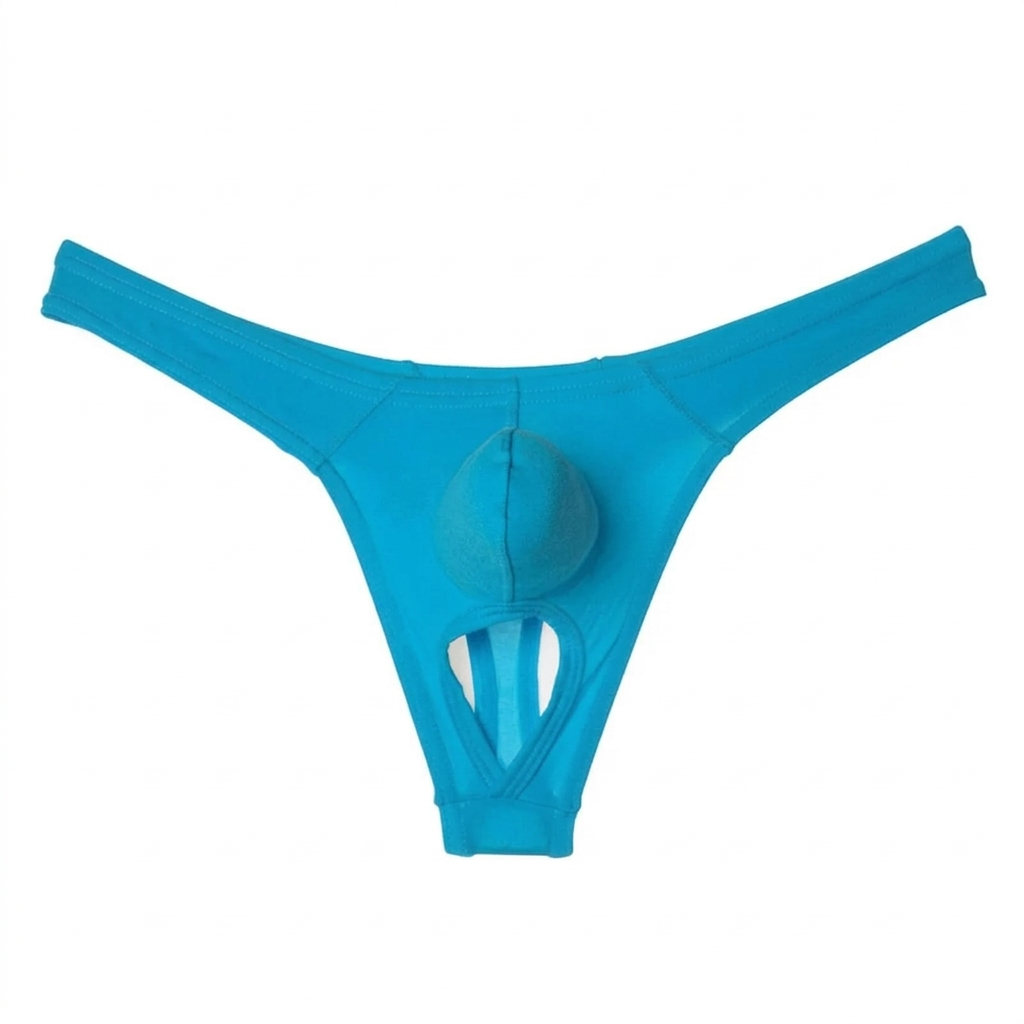 Mens Open Balls Hole Crotchless Thong Underwear