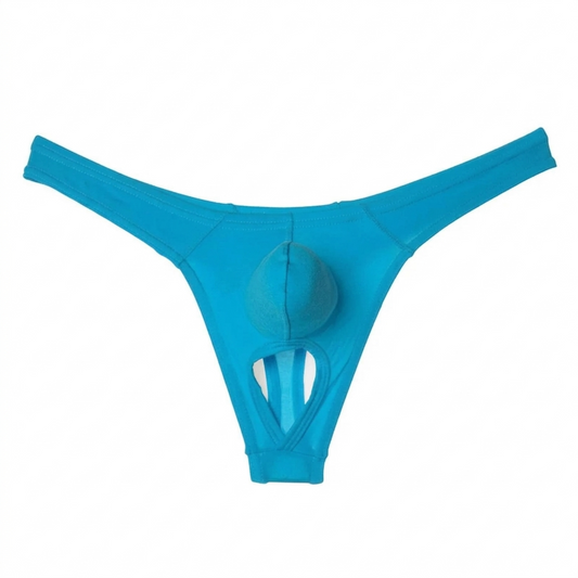 Mens Open Balls Hole Crotchless Thong Underwear