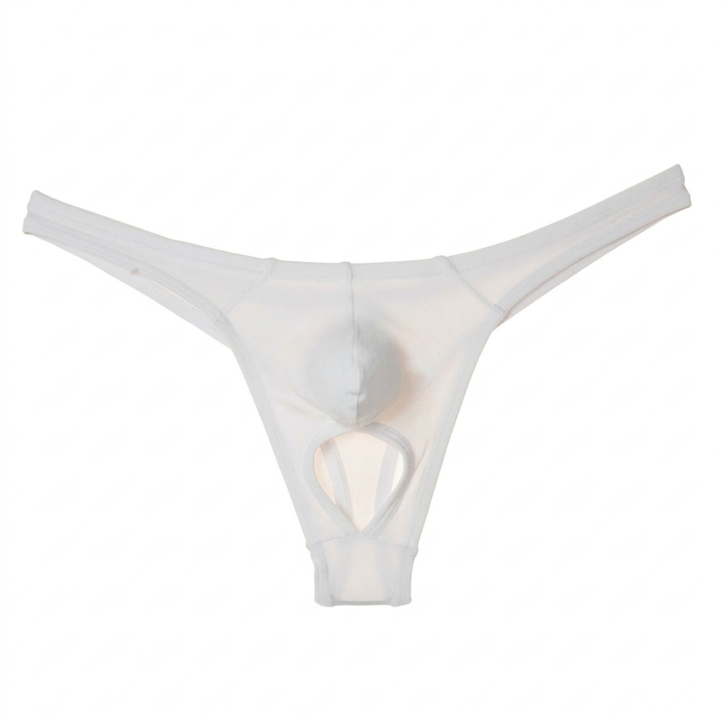 Mens Open Balls Hole Crotchless Thong Underwear