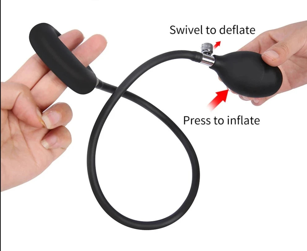 Inflatable Squeezing Penis or Testicles Ring - BallbustingToys.com