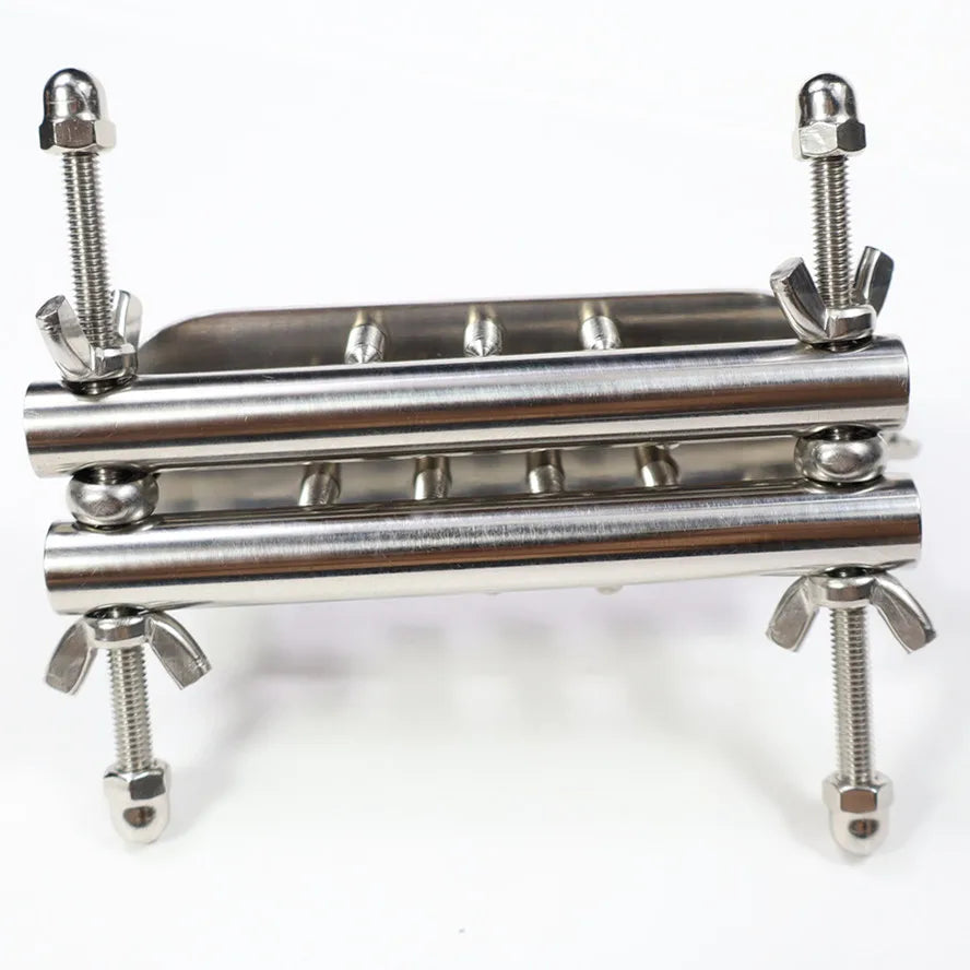 Stainless Steel BDSM Ball Stretcher and Spike Crusher