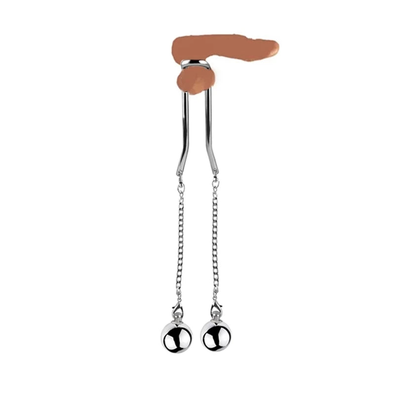 Stainless Steel Testicle Stretching Hook with Weights