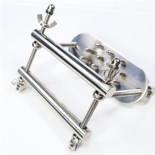 Stainless Steel BDSM Ball Stretcher and Spike Crusher