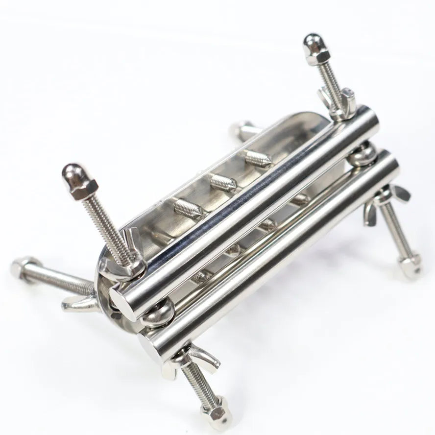 Stainless Steel BDSM Ball Stretcher and Spike Crusher