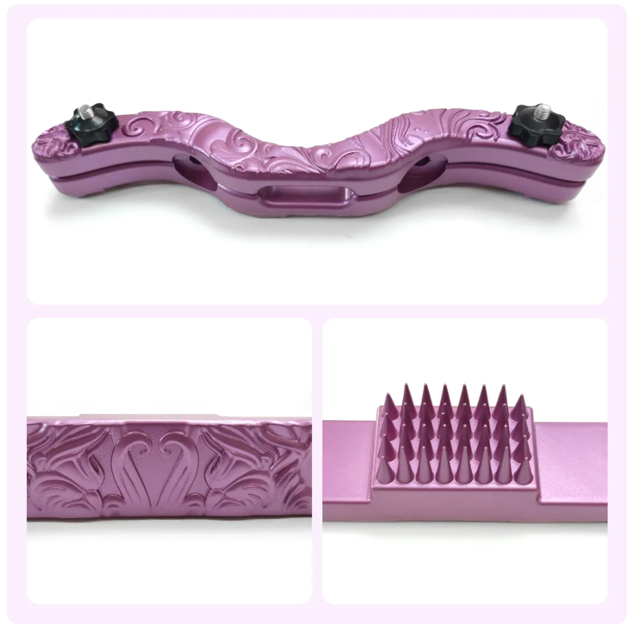 Pretty Pink Purple Sissy BDSM Testicle CBT Spiked Humbler - BallbustingToys.com