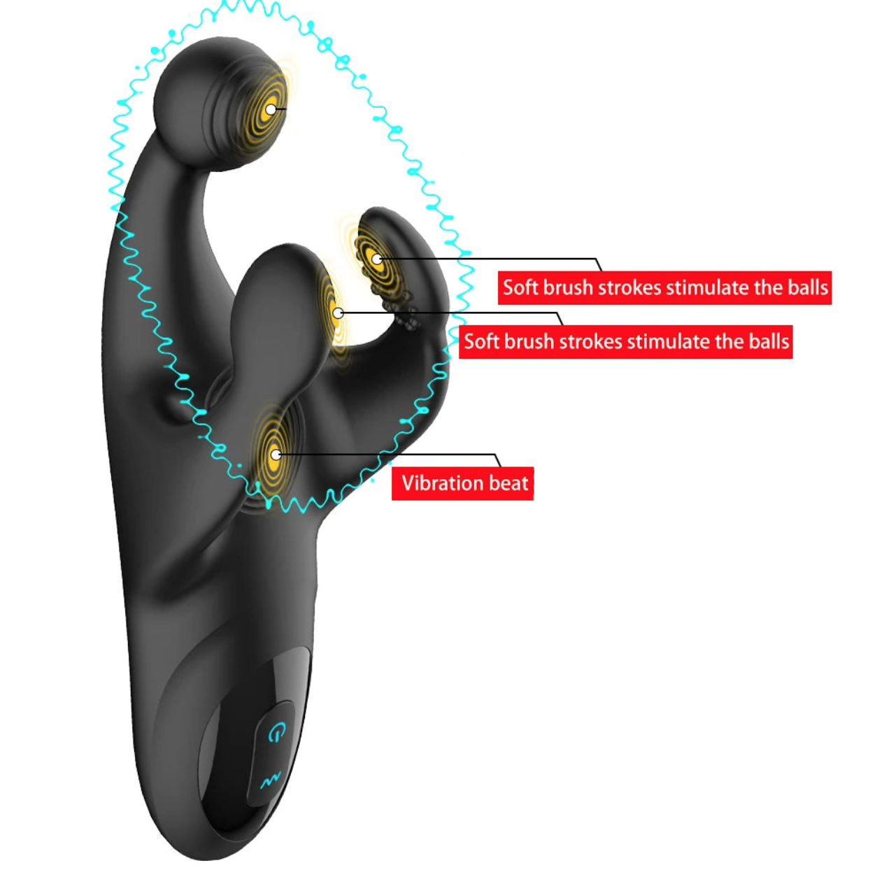 3 Prong Silicone Testicle Massager Vibrator BallbustingToys.com 3 Prong Silicone Testicle Massager Vibrator BallbustingToys.com