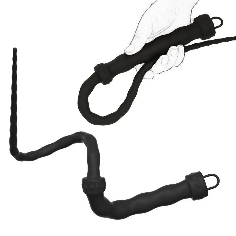 Flexible Silicone Rubber Fetish Sex Whip