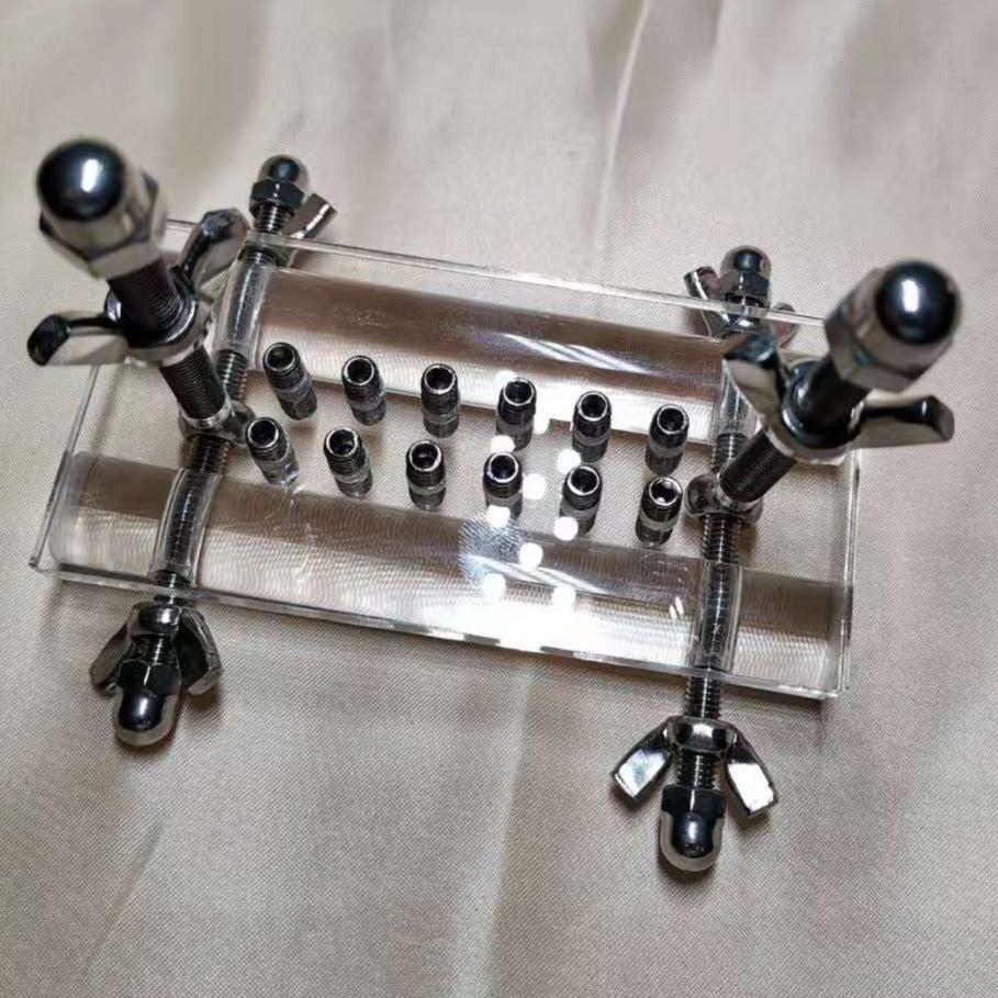 Fully Adjustable CBT Testicle Crusher with Spikes - BallbustingToys.com
