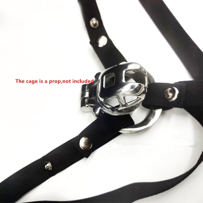 Adjustable Elastic Wearable Male Chastity Belt Band - BallbustingToys.com