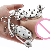 Stainless Steel Evil Spiked Shell Testicle Crushers