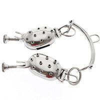 Stainless Steel Evil Spiked Shell Testicle Crushers