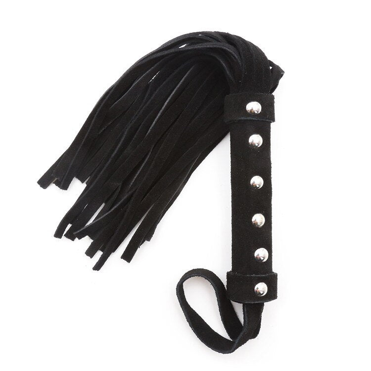 Soft Black Faux Leather Flogger