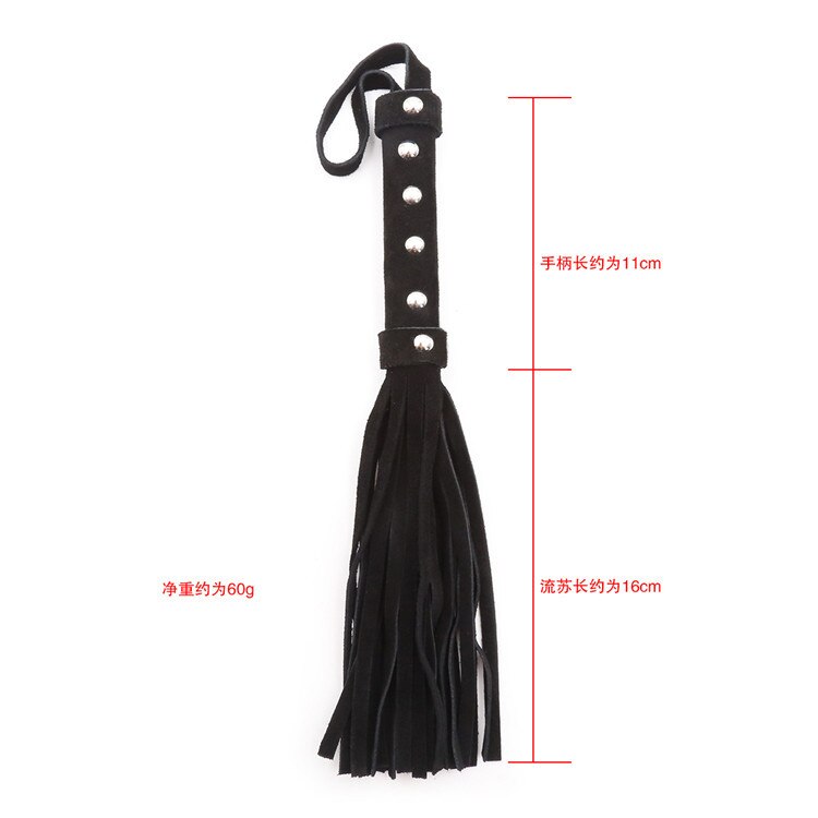 Soft Black Faux Leather Flogger