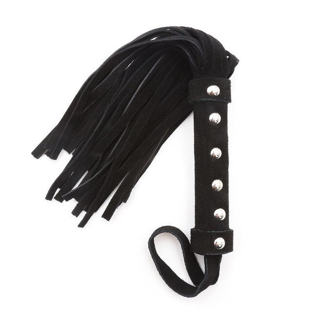 Soft Black Faux Leather Flogger