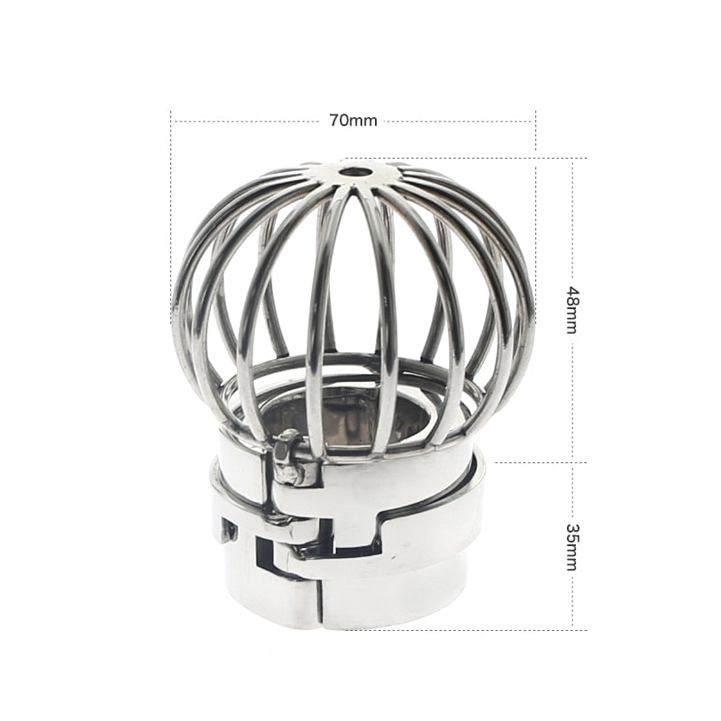 Stainless Steel Dome Testicle Cage